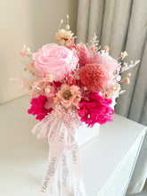 Load image into Gallery viewer, Pink Pot Arrangement- Orange| Dried Flowers Dubai & UAE | Luxury Gifts & Home Décor Delivery| Online Flower Bouquet