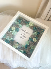 Load image into Gallery viewer, Everlasting Floral Frame- Silver and Blue
