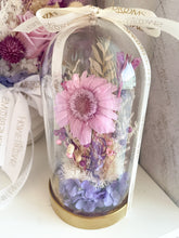 Load image into Gallery viewer, Gerbera Daisy Lavender- Dried Flower Glass Dome
