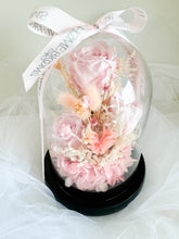 Load image into Gallery viewer, Patel Pink Fairy Bloom Infinity Floral Glass Dome
