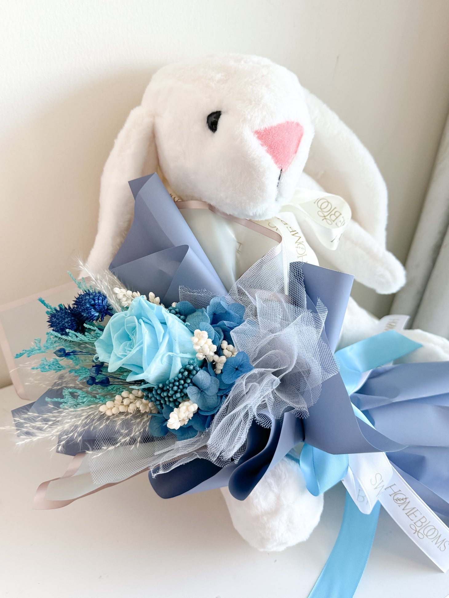 Petite Floral Bouquet - Breeze Blue