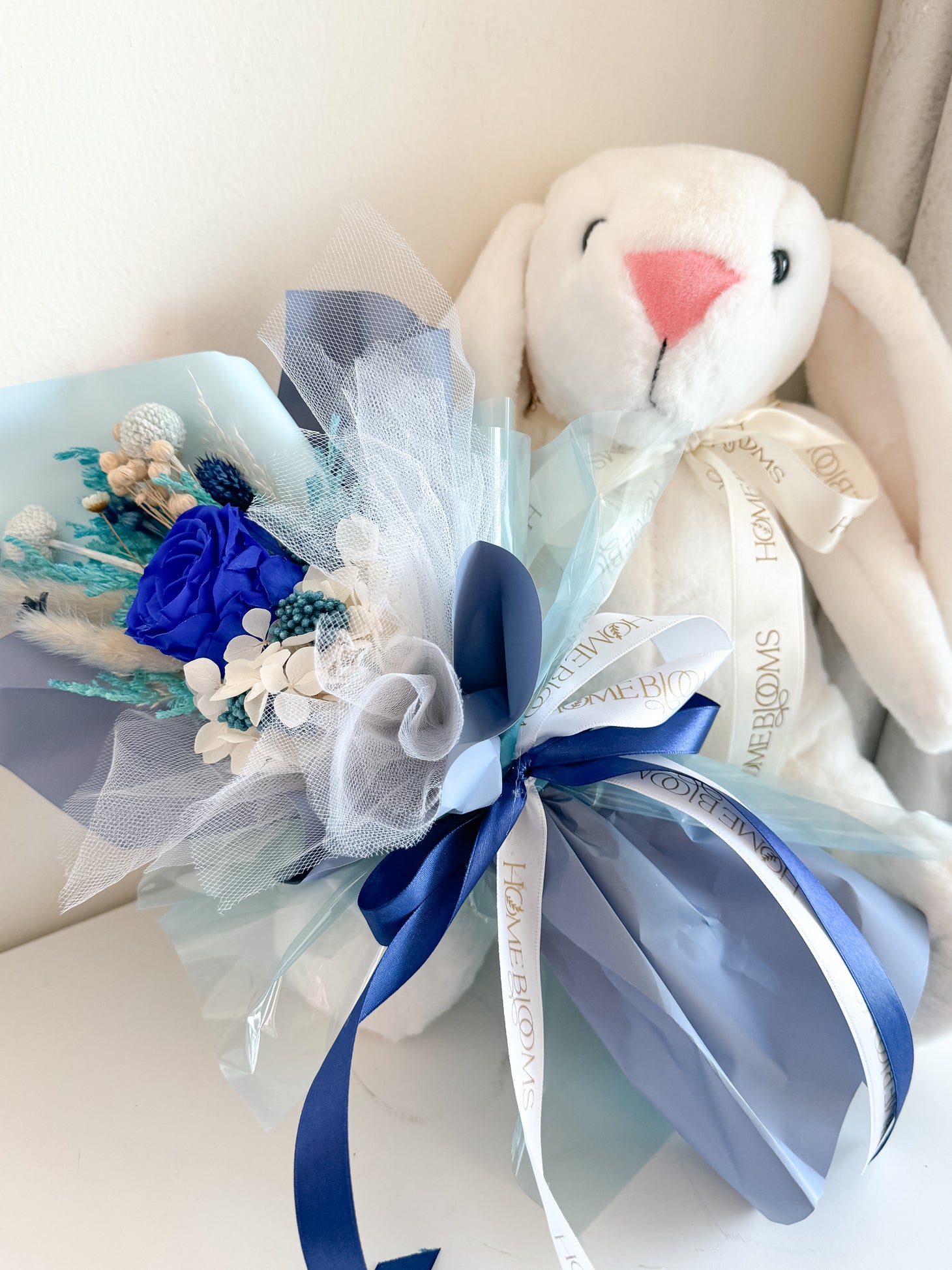 Petite Floral Bouquet - Azuring Blue