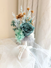 Load image into Gallery viewer, Petite Vase Arrangement- Teal |Preserved Flowers UAE | Long-Lasting Floral Arrangements &amp; Gifts
