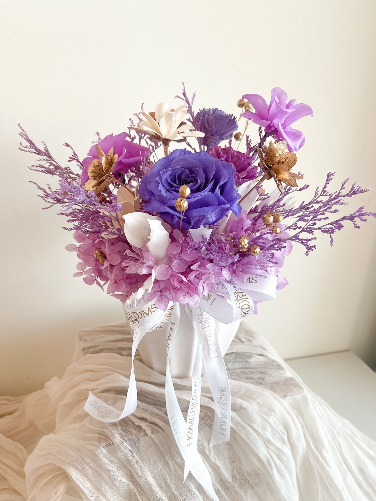 Purple Bliss Pot Arrangement-| Dried Preserved Flowers Dubai & UAE | Luxury Gifts & Home Décor Delivery| Online Flower Delivery (Copy)