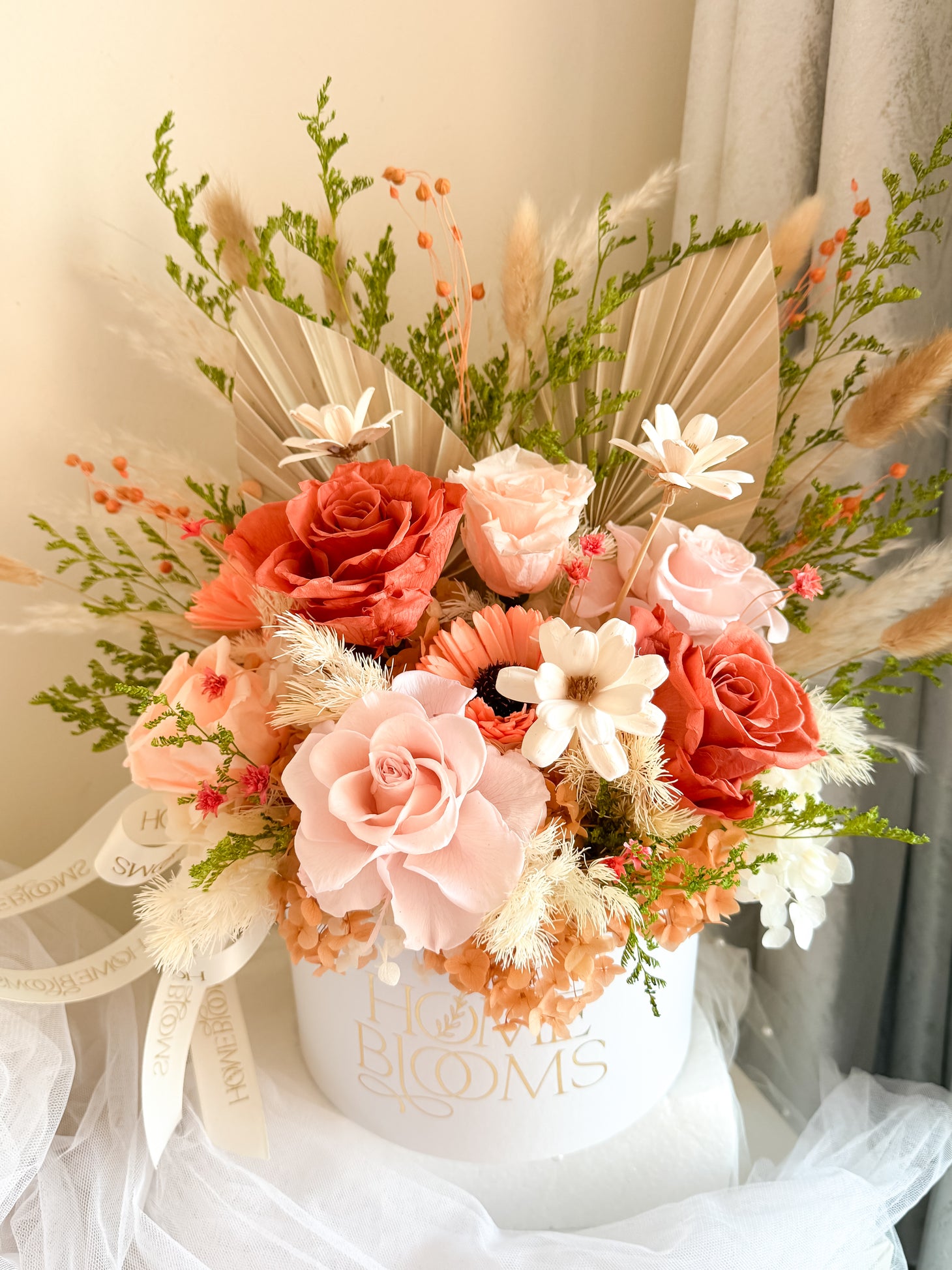 Rustic Orange Boho Arrangement LARGE-Dried and Preserved Flowers Dubai & UAE | Luxury Flower Gifts & Home Décor Delivery
