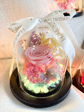 Load image into Gallery viewer, Pastel Fairy Bloom Infinity Floral Glass Dome | Dried Flowers in Dubai | Preserved Flowers in Glass Domes UAE | Online UAE Delivery| Forever Flowers
