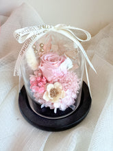 Load image into Gallery viewer, Pink Fairy Bloom Infinity Floral Glass Dome | Dried Flowers in Dubai | Preserved Flowers in Glass Domes UAE | Online UAE Delivery| Forever Flowers
