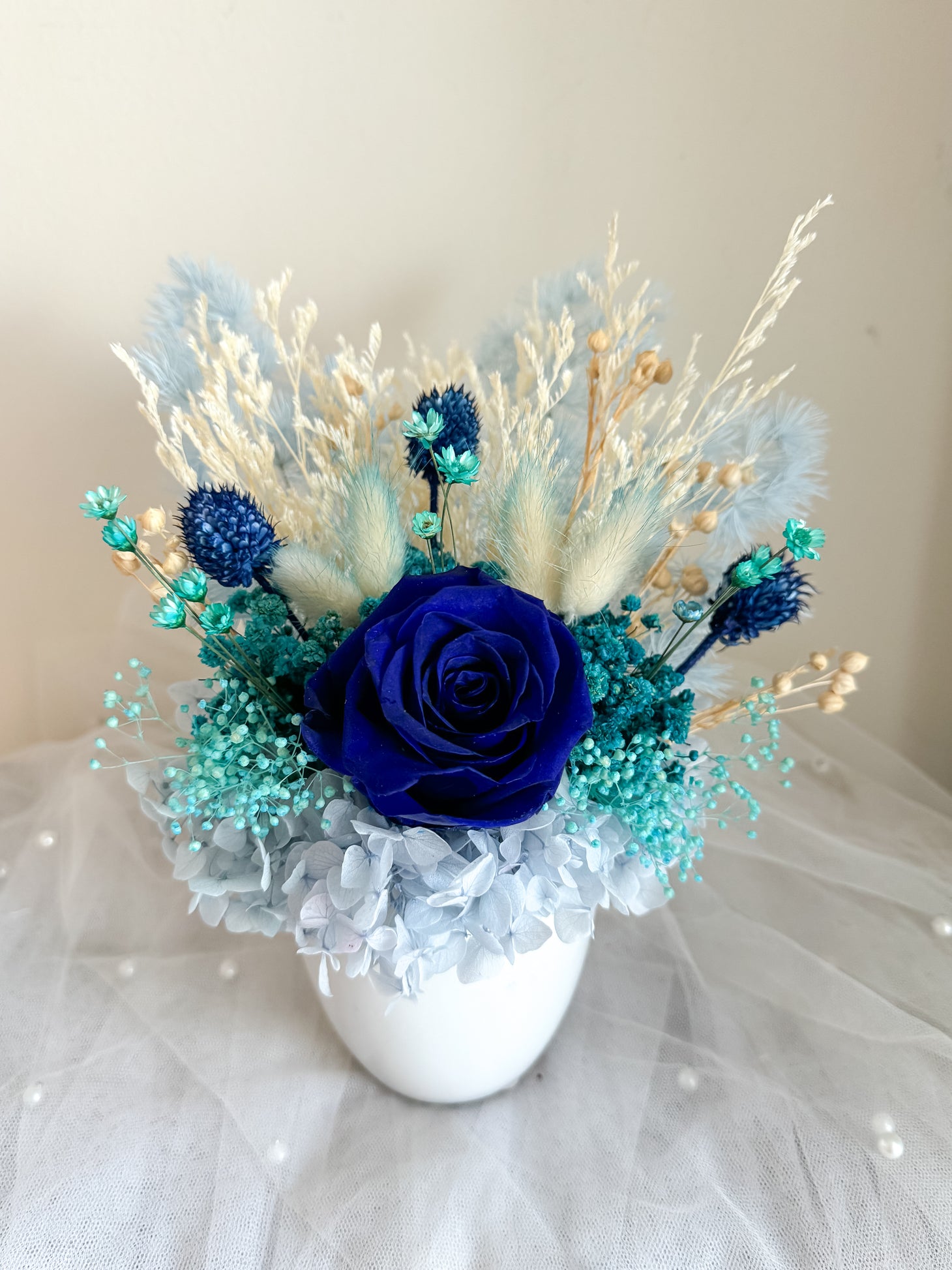 Blue Serenity- Mini Pot Dried Flowers