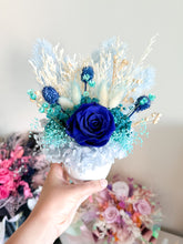 Load image into Gallery viewer, Blue Serenity- Mini Pot Dried Flowers
