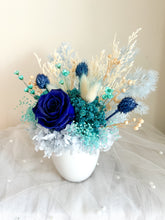 Load image into Gallery viewer, Blue Serenity- Mini Pot Dried Flowers
